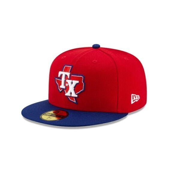 TEXAS RANGERS 59FIFTY‎ NEW ERA 2TONE RED AND BLUE FITTED HAT - Picture 2 of 6